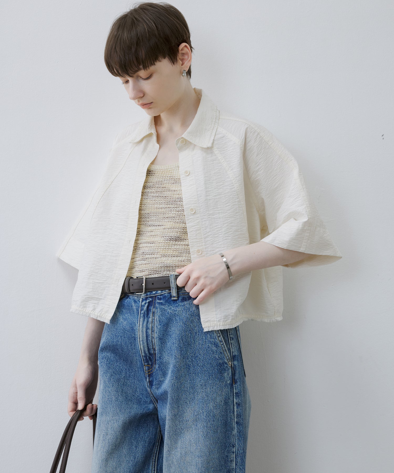 Airy Cropped Shirt