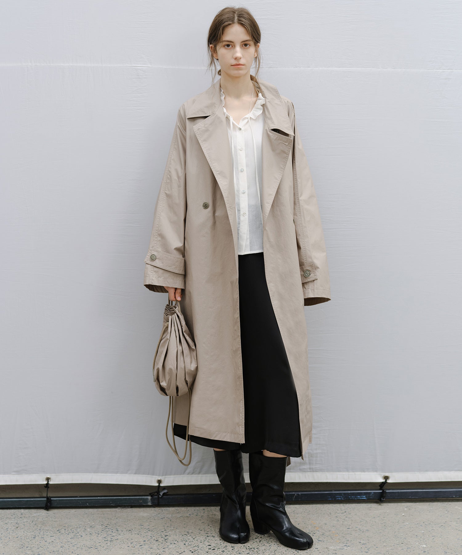 "Shipping late February to early March" Oversized Belted Long Trench Coat