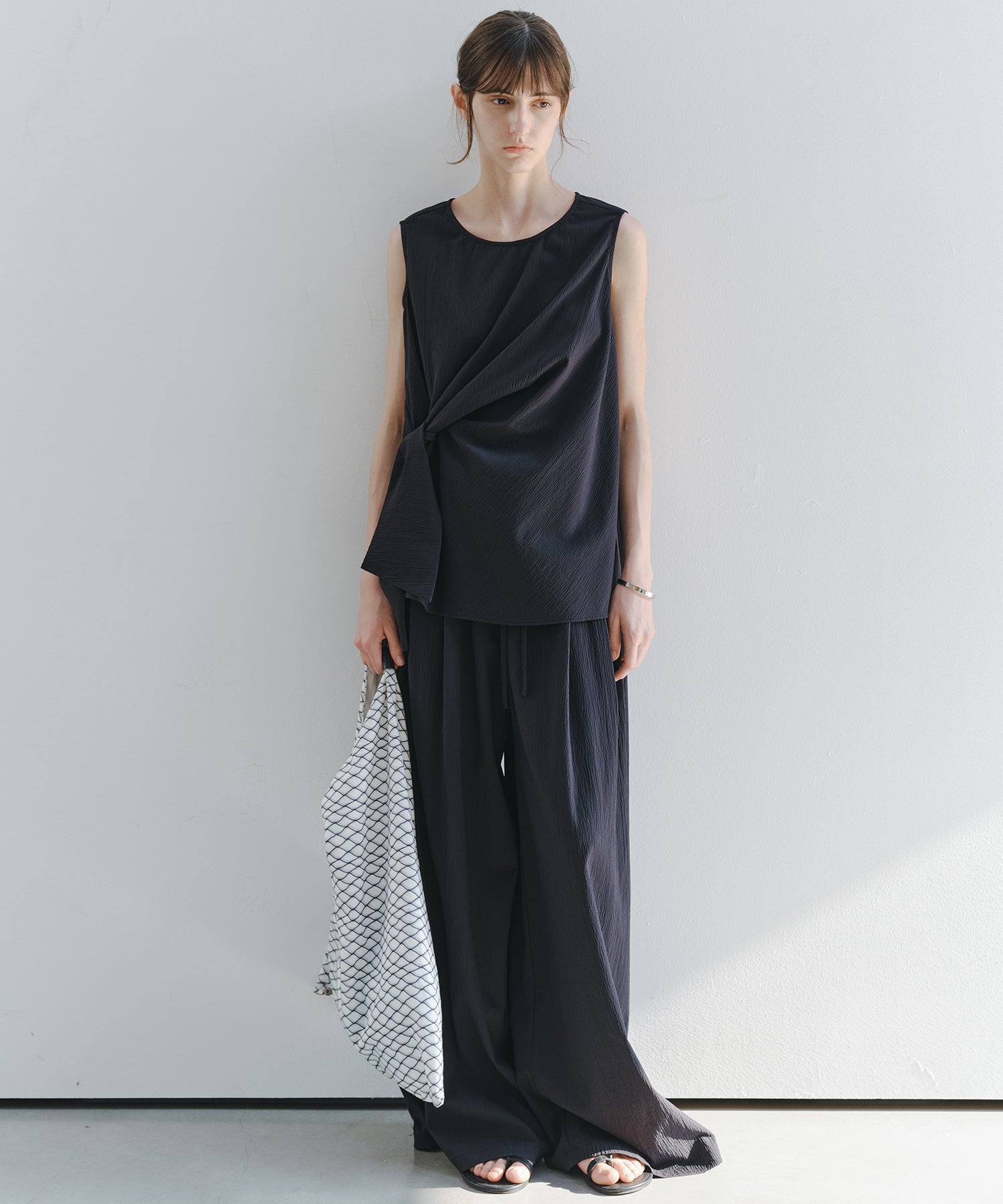「7月上旬~中旬出荷」Textured Wide Easy Pants