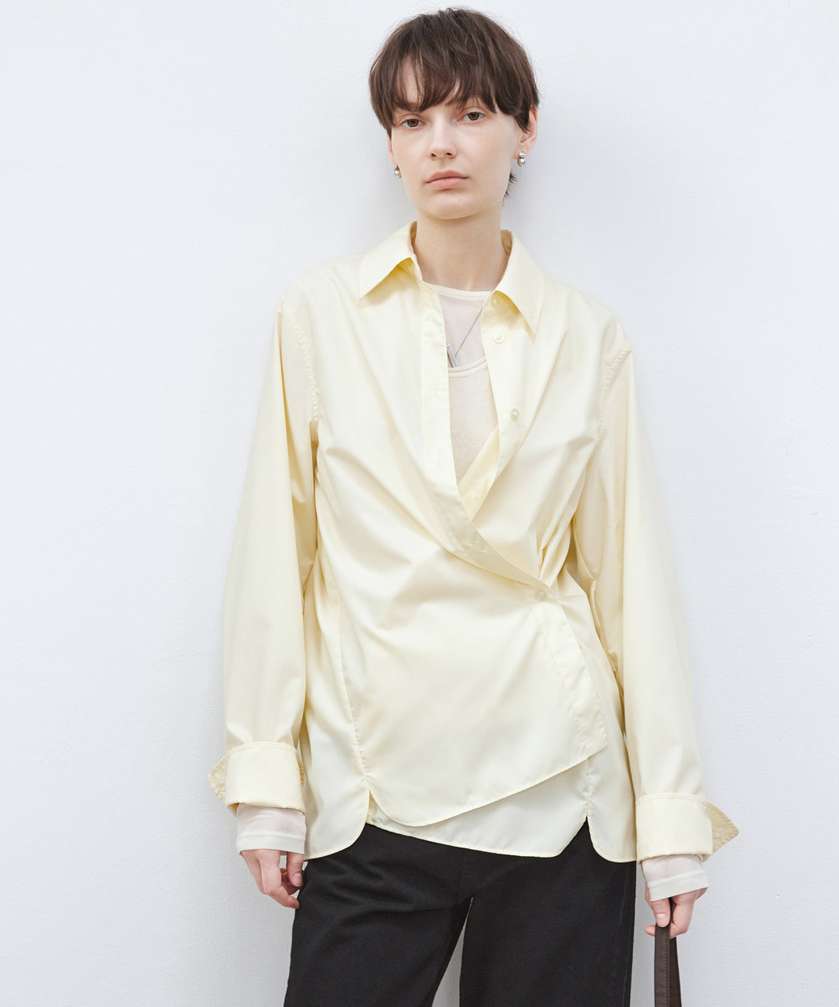 Multi-Way Oversized Collar Shirt