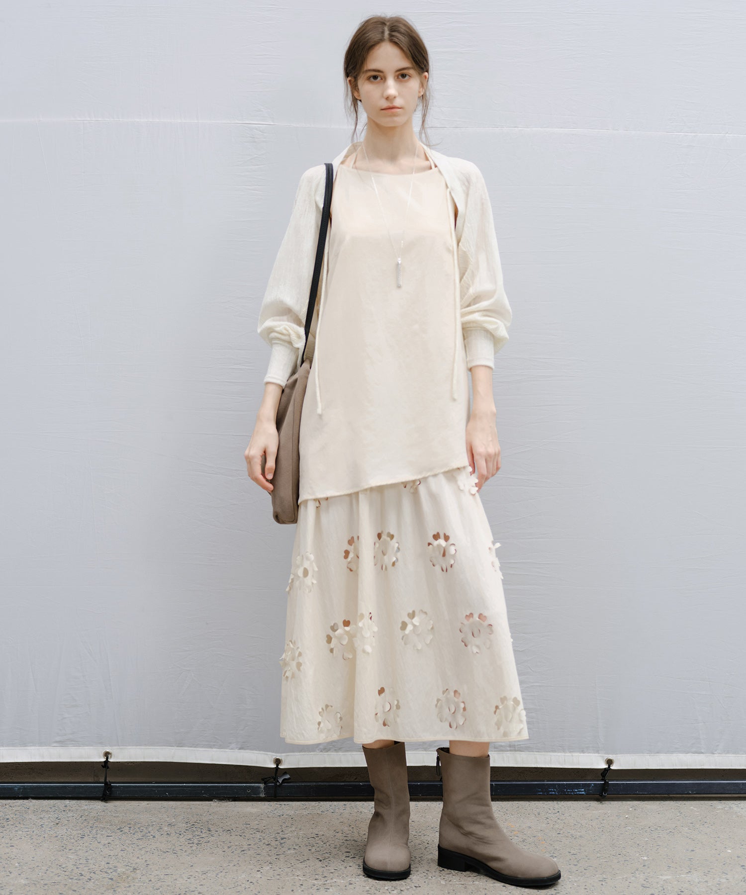 "Shipping from late February to early March" Textured Sheer Bolero Cardigan