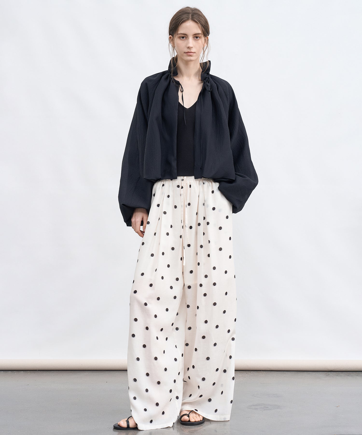「6月上旬~中旬出荷」Polka Dot Wide Pants