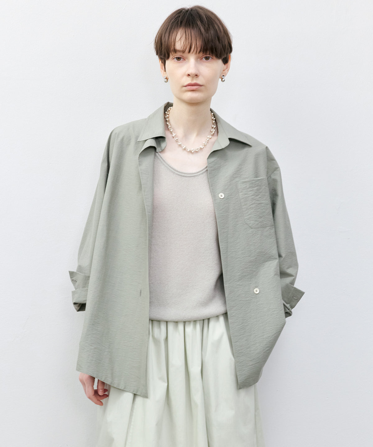 Asymmetric Cross Oversized Shirt