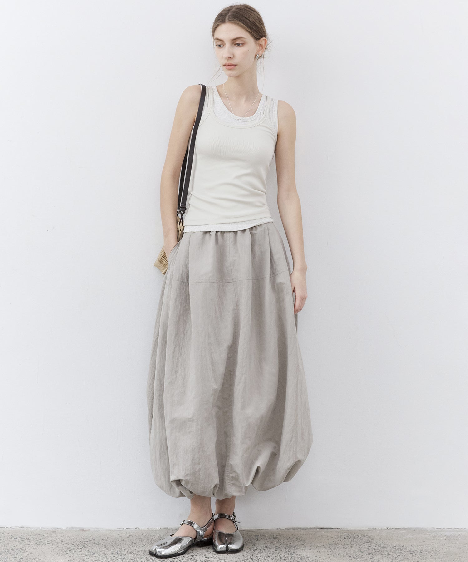 Stretch Ribbed U-Neck Tank Top