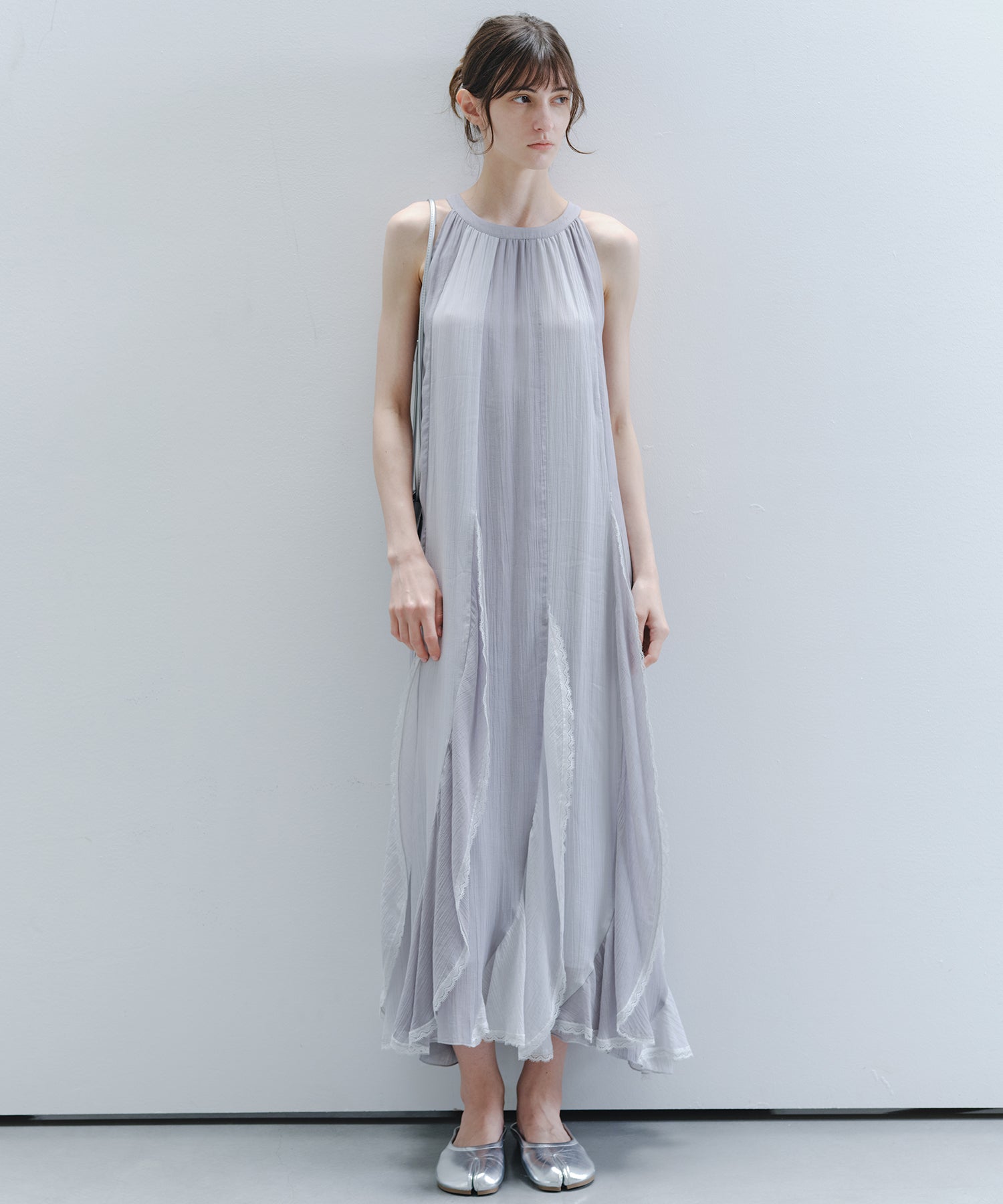 「6月上旬~中旬出荷」Color Block Layered Sleeveless Dress