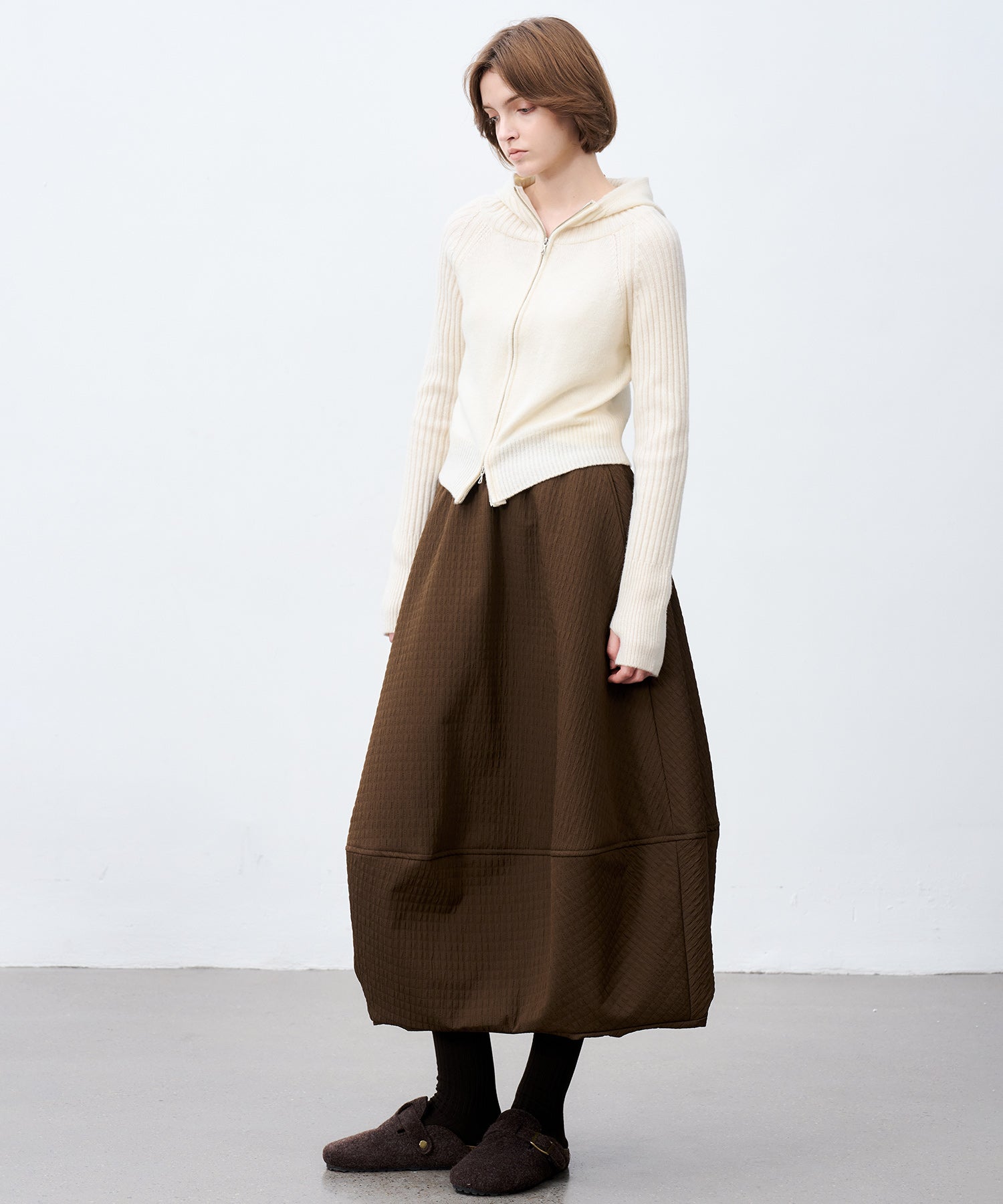 Jacquard Quilted Balloon Skirt