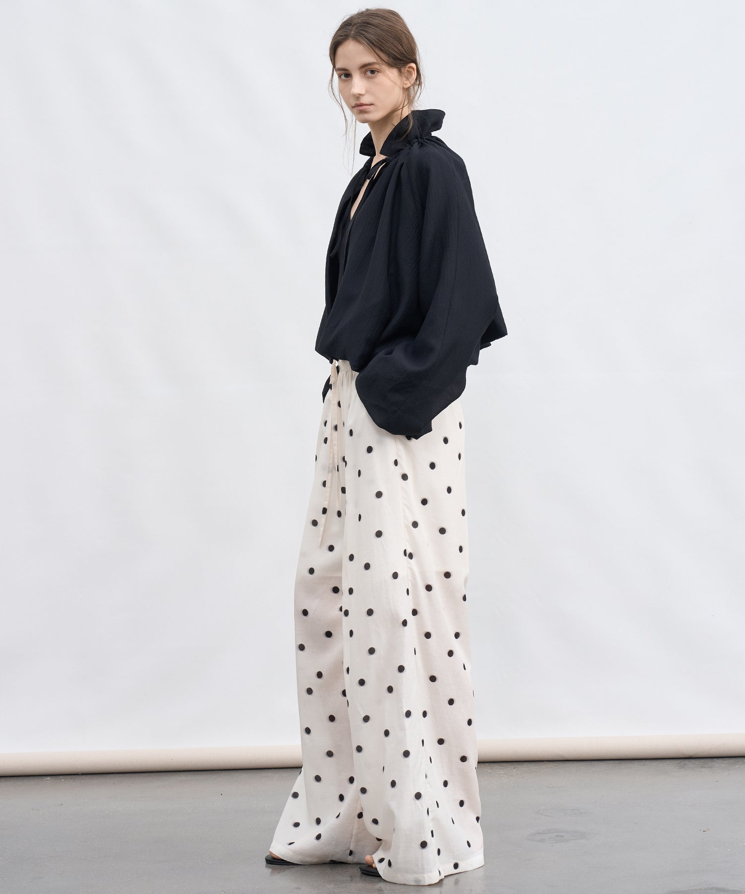 「6月上旬~中旬出荷」Polka Dot Wide Pants