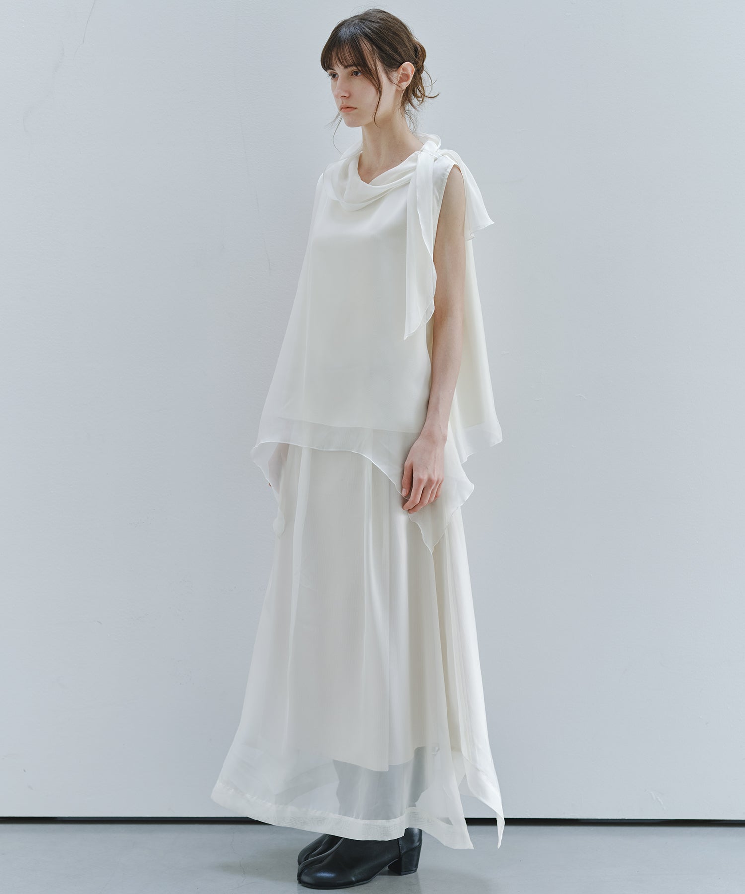 「6月上旬~中旬出荷」Organza Layered Long Skirt