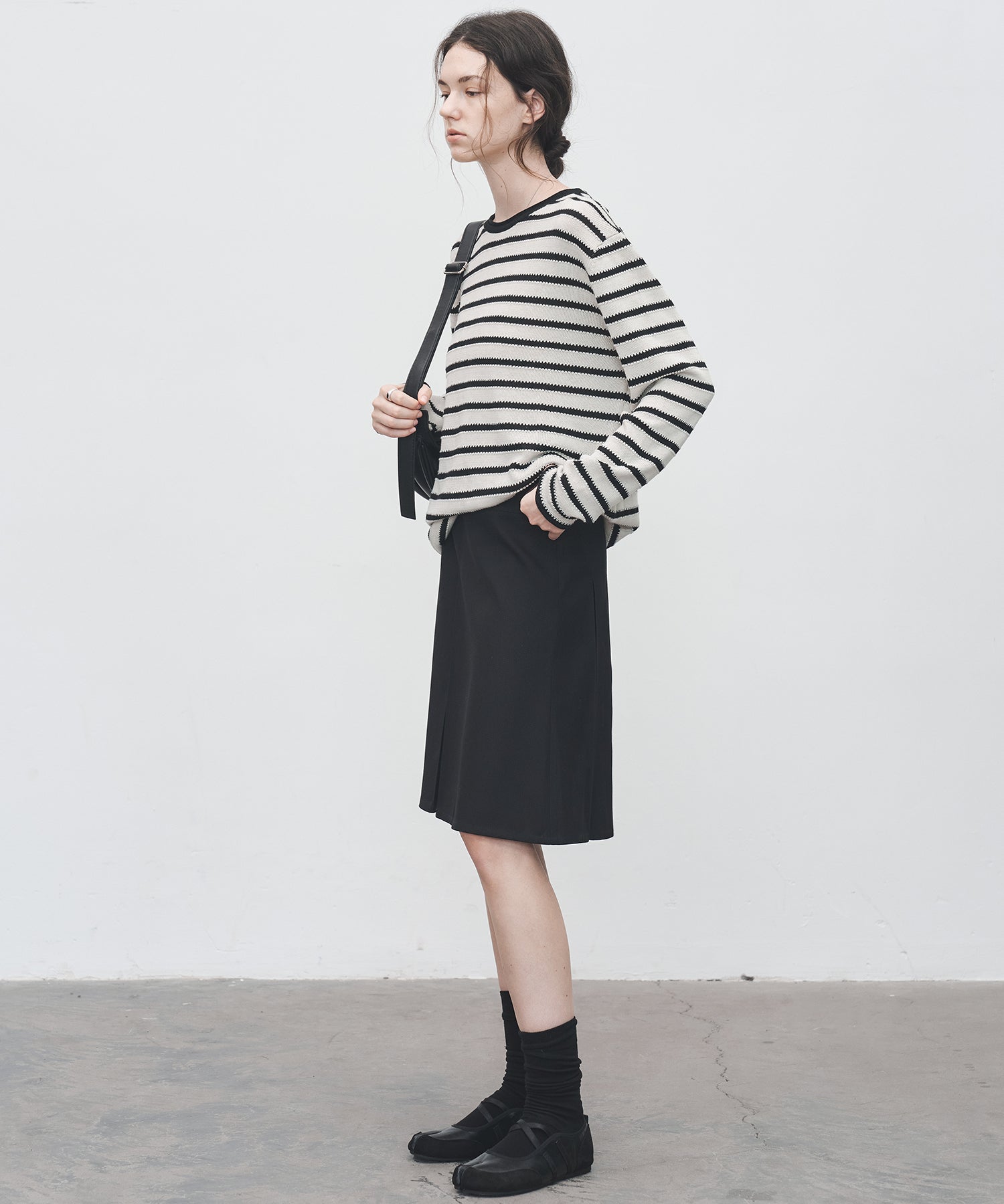 2-Way Tuck Pleated Midi Skirt