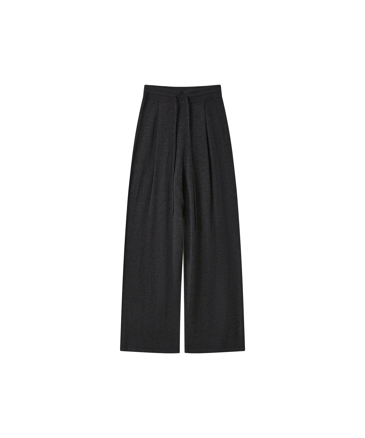 Drawstring Knit Wide Pants
