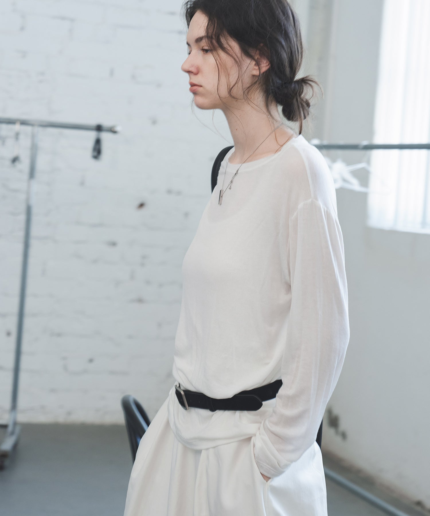Sheer Loose-Fit Long Sleeve Tee – Lightweight Layering Top