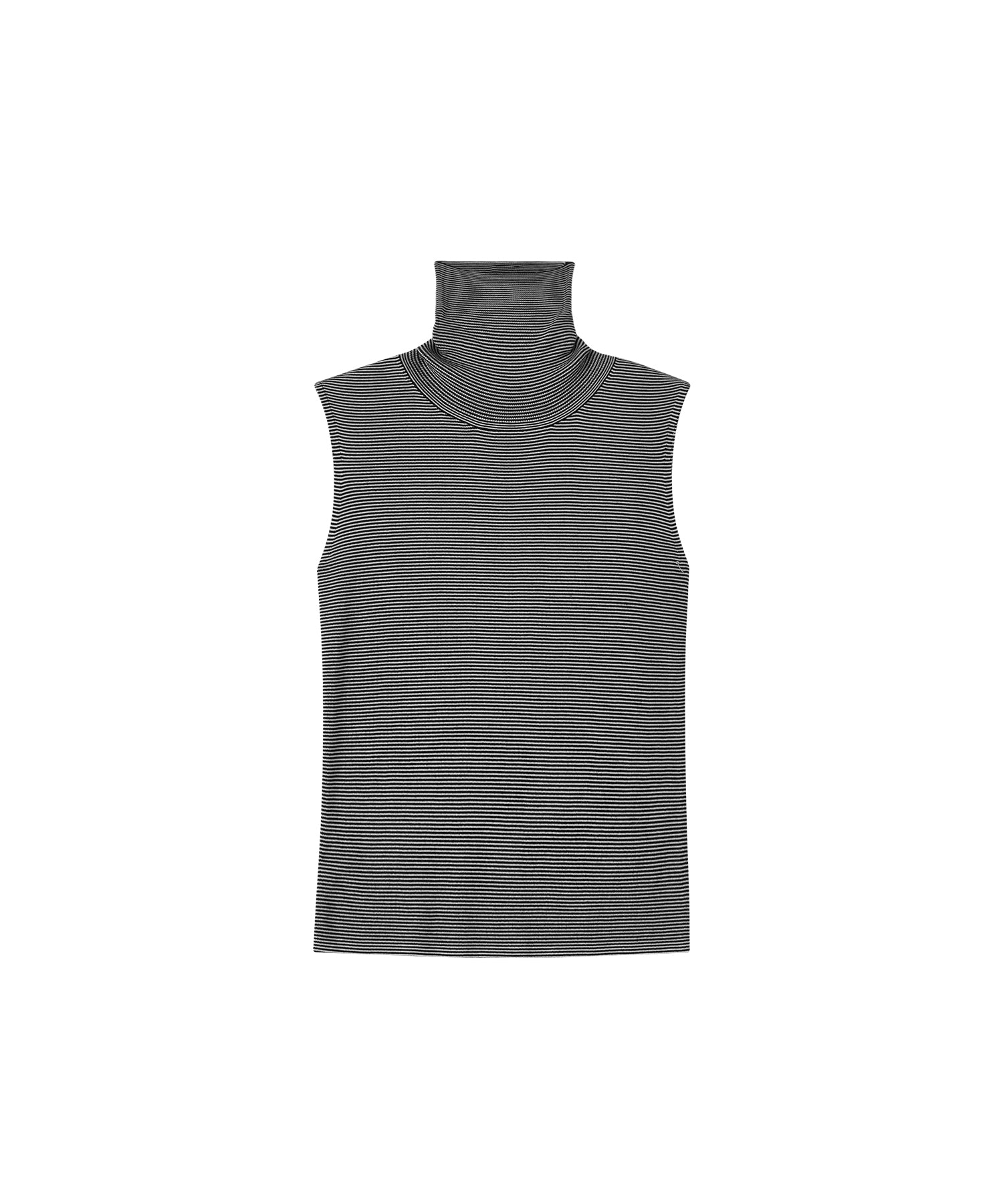 Lyocell Silk Blend High-Neck Knit Tank