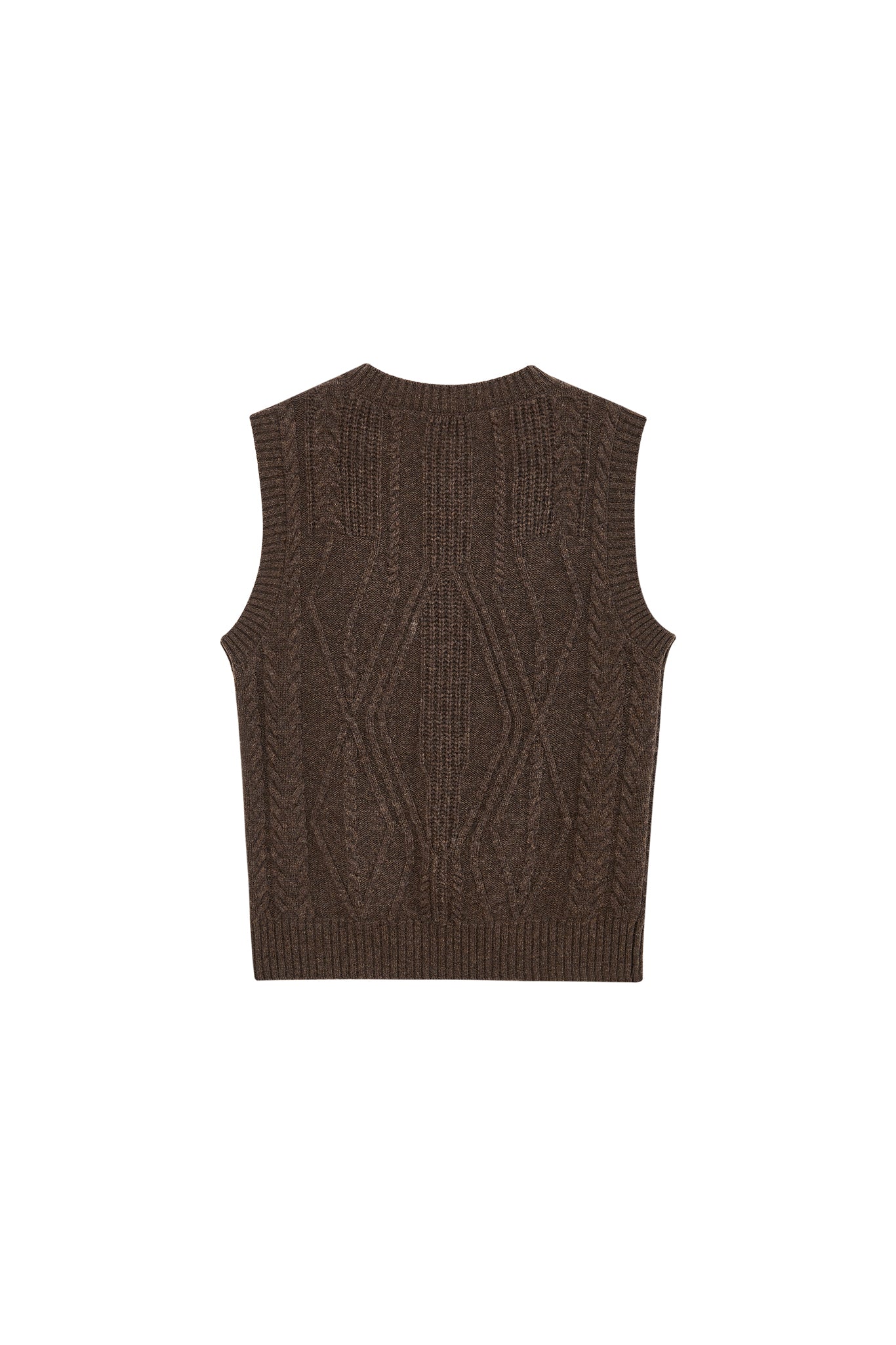 Wool Cable-Knit Vest