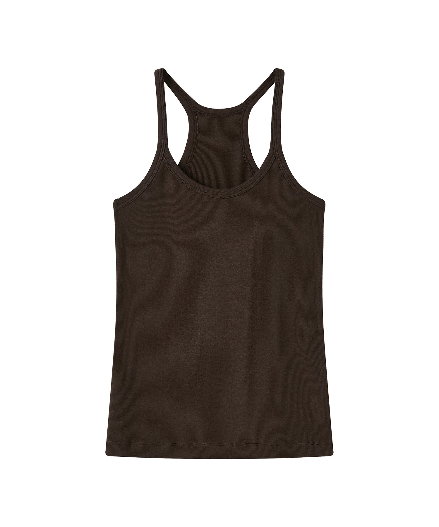 Stretch Ribbed U-Neck Tank Top