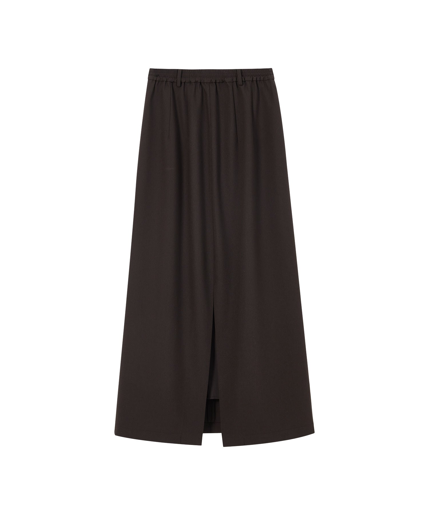 Back-slit maxi skirt