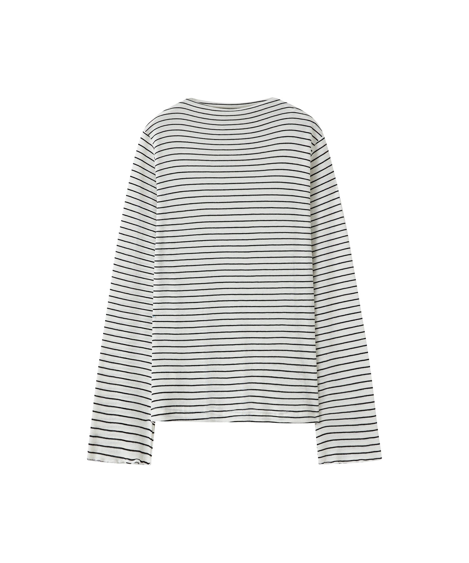 Wool Blend Basic Boat Neck Layering T-Shirt