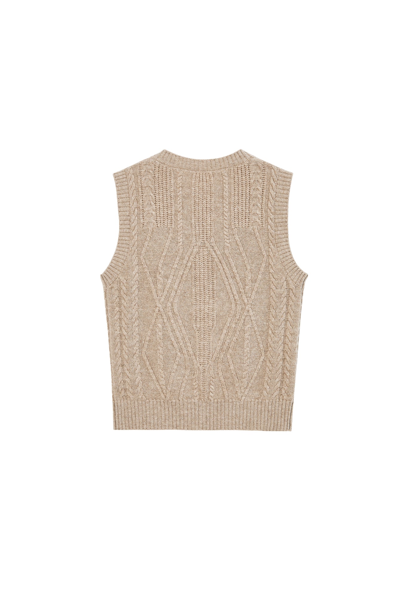 Wool Cable-Knit Vest