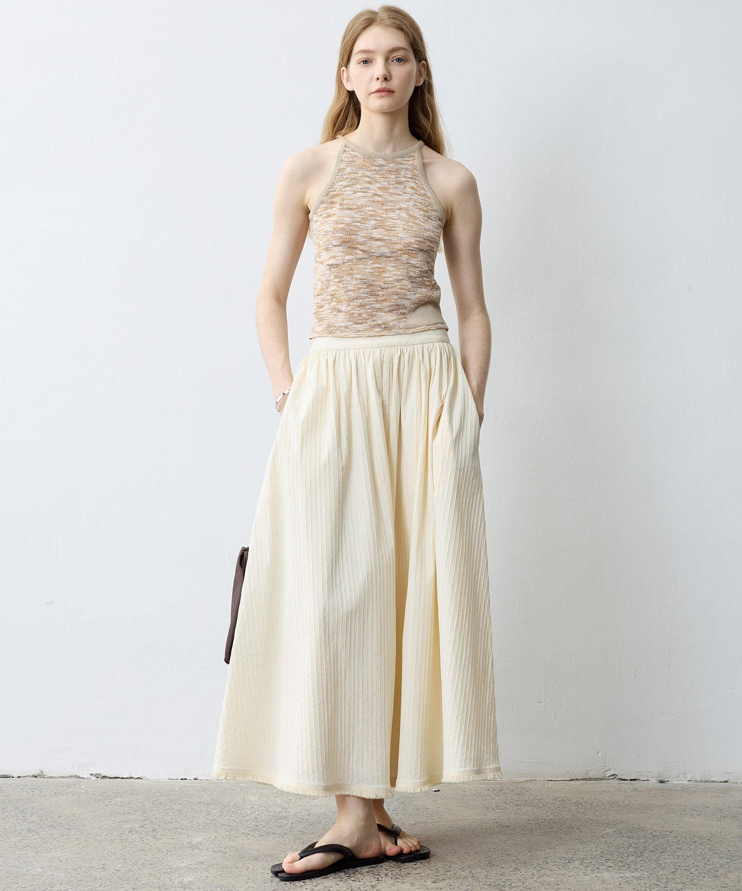 Artistic Mixed-Color Camisole Tank