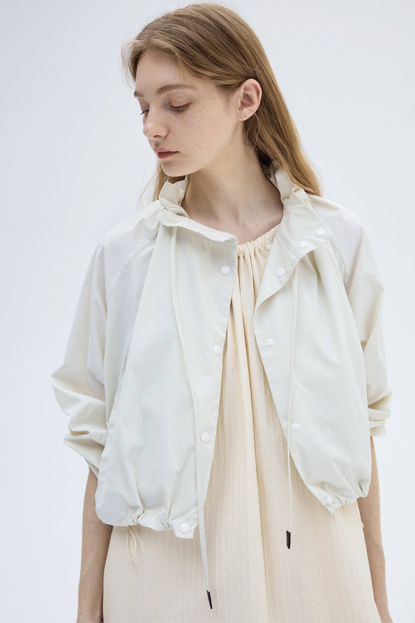 UV Protection Drawstring Light Blouson