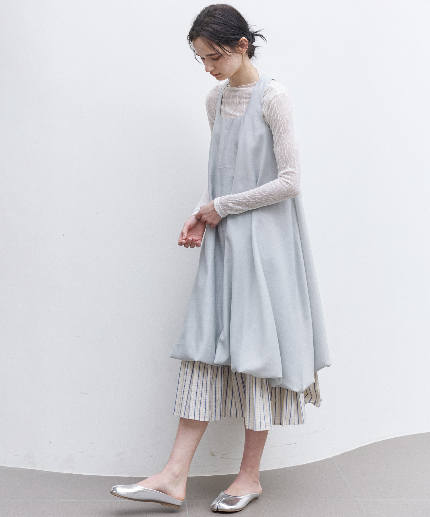 Jacquard Sheer Boat Neck Top