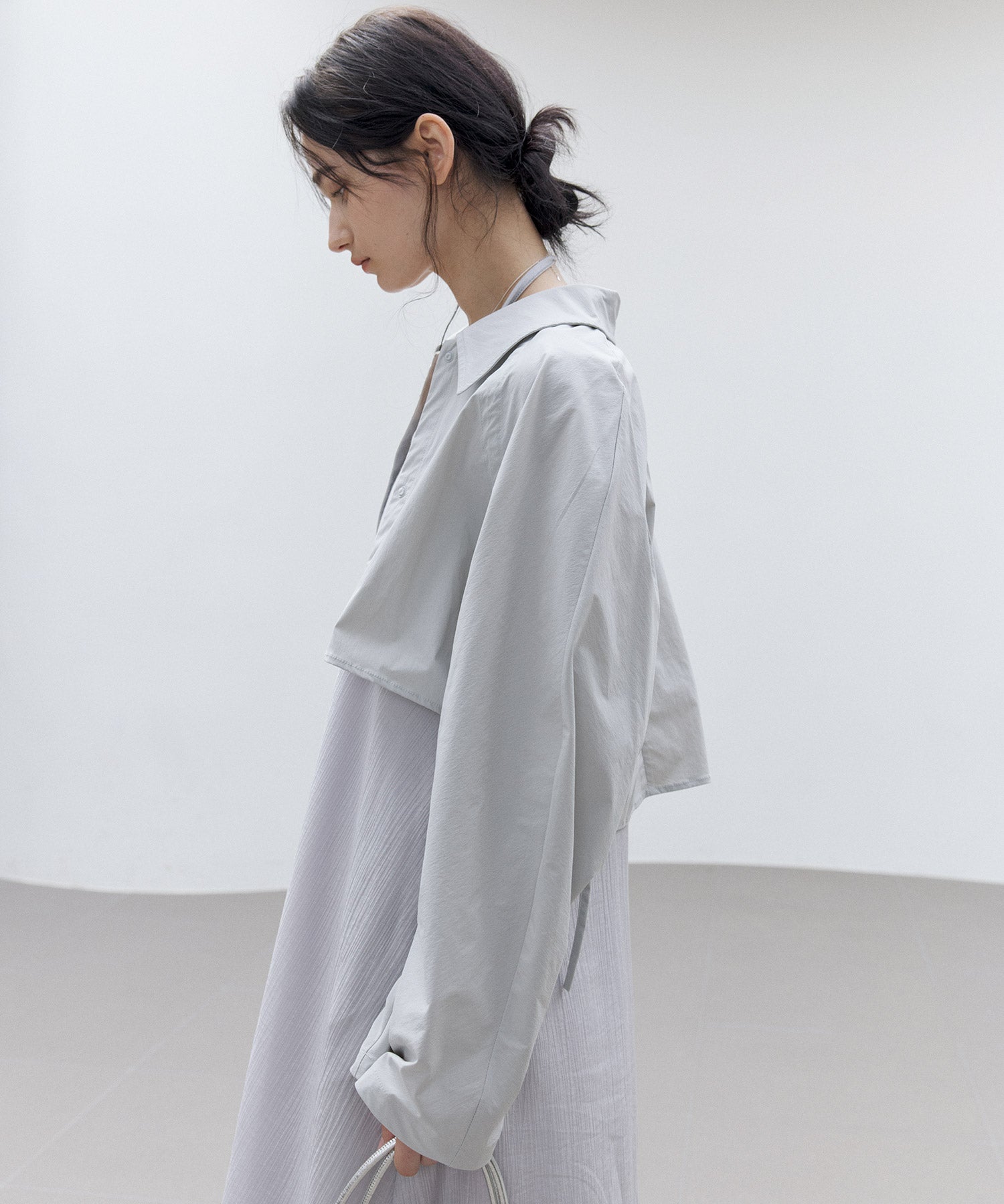 UV-blocking Back Drawstring Gather Cropped Light Jacket