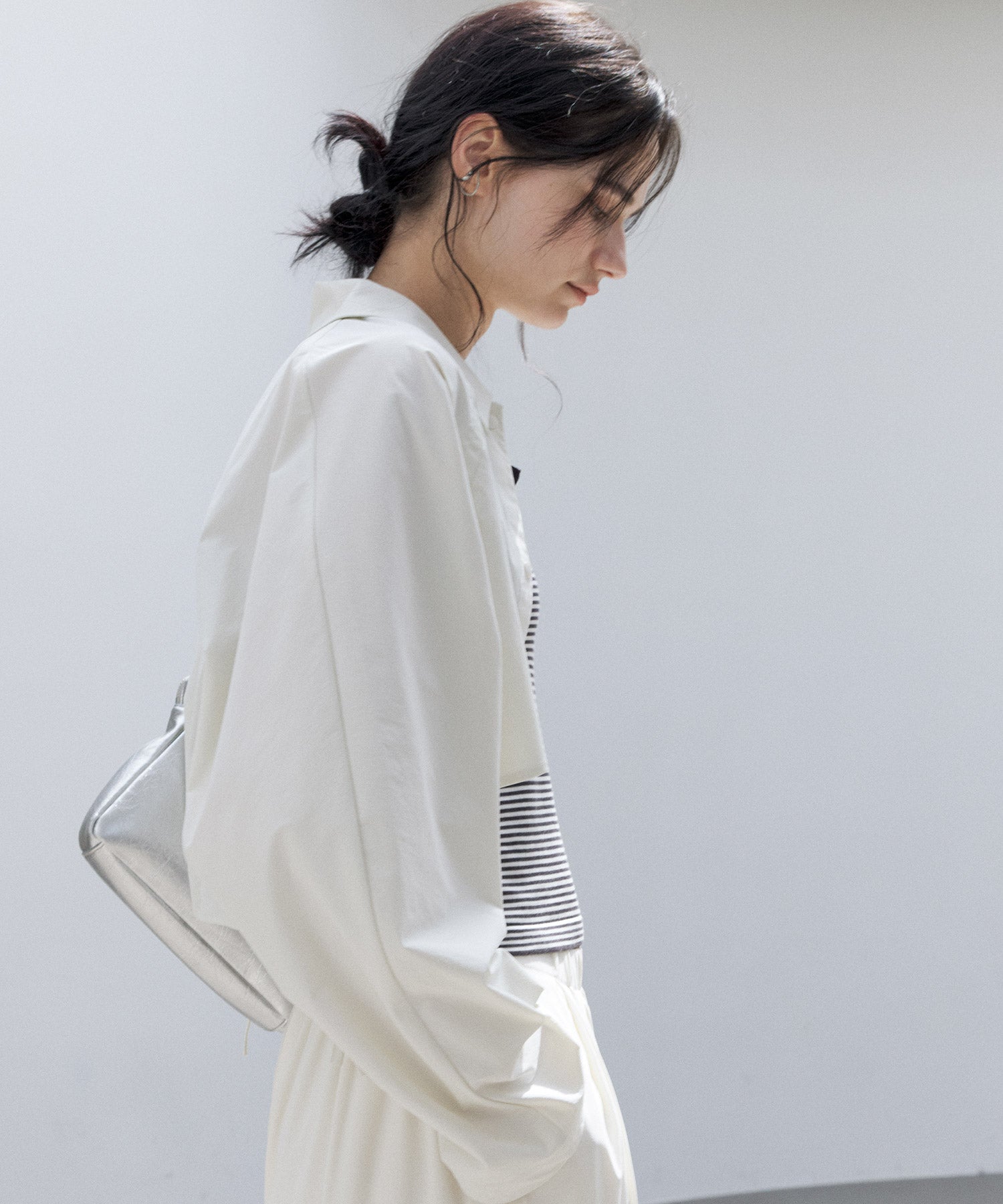 UPF50+ Cropped UV Shirt Jacket with Back Drawstring