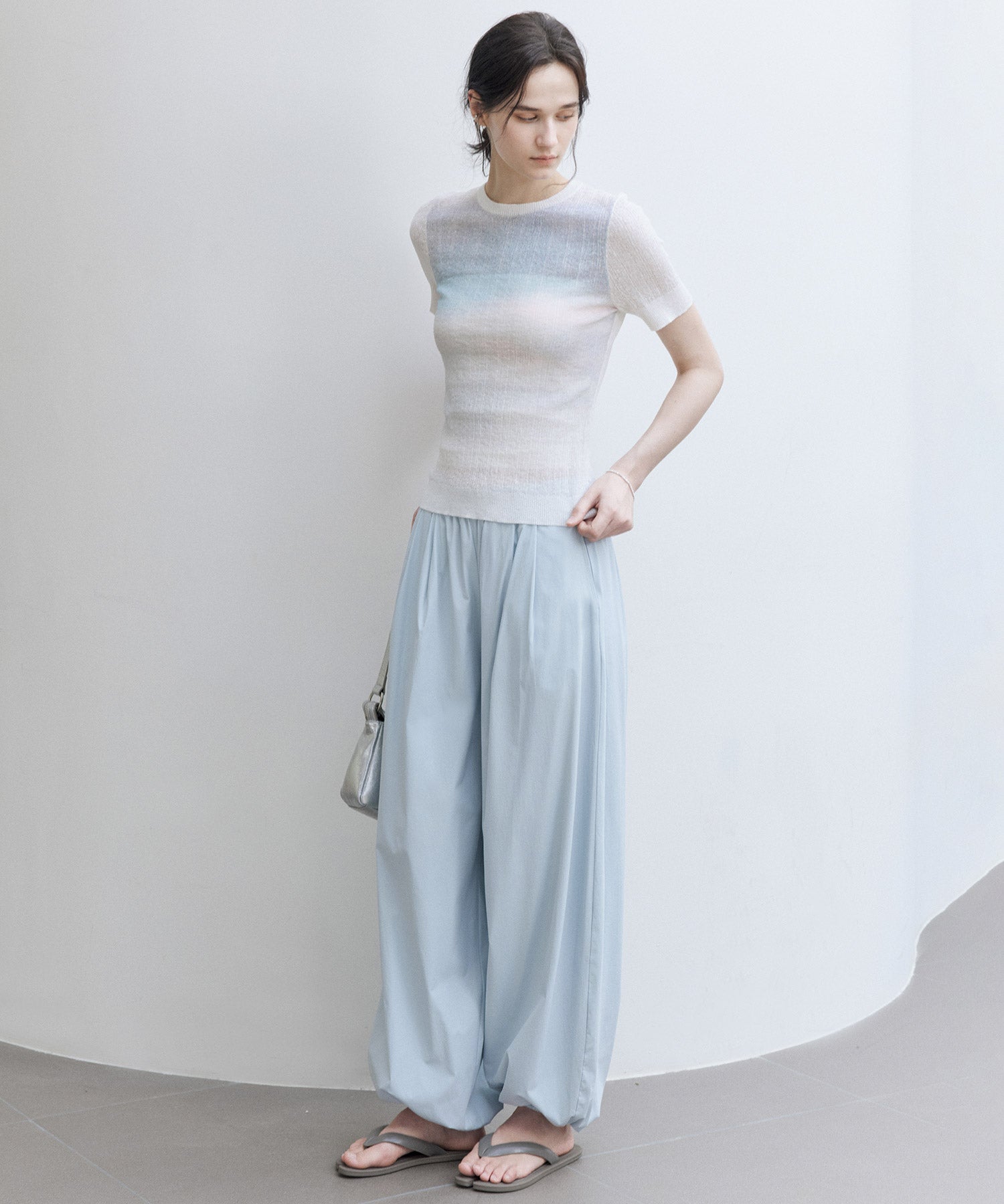 Gradient Sheer Knit Top