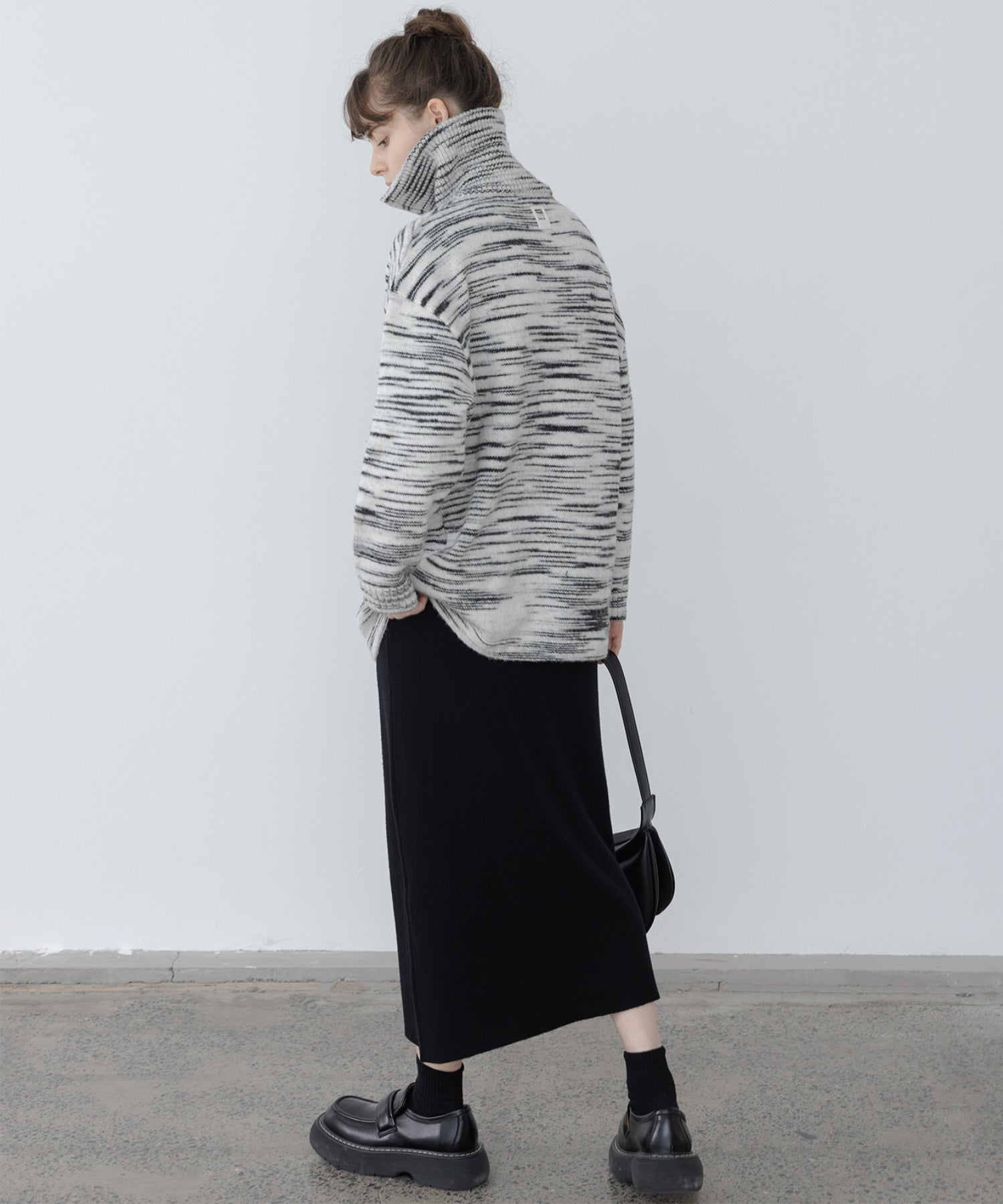 Half-Zip Oversized Polo Knit Pullover