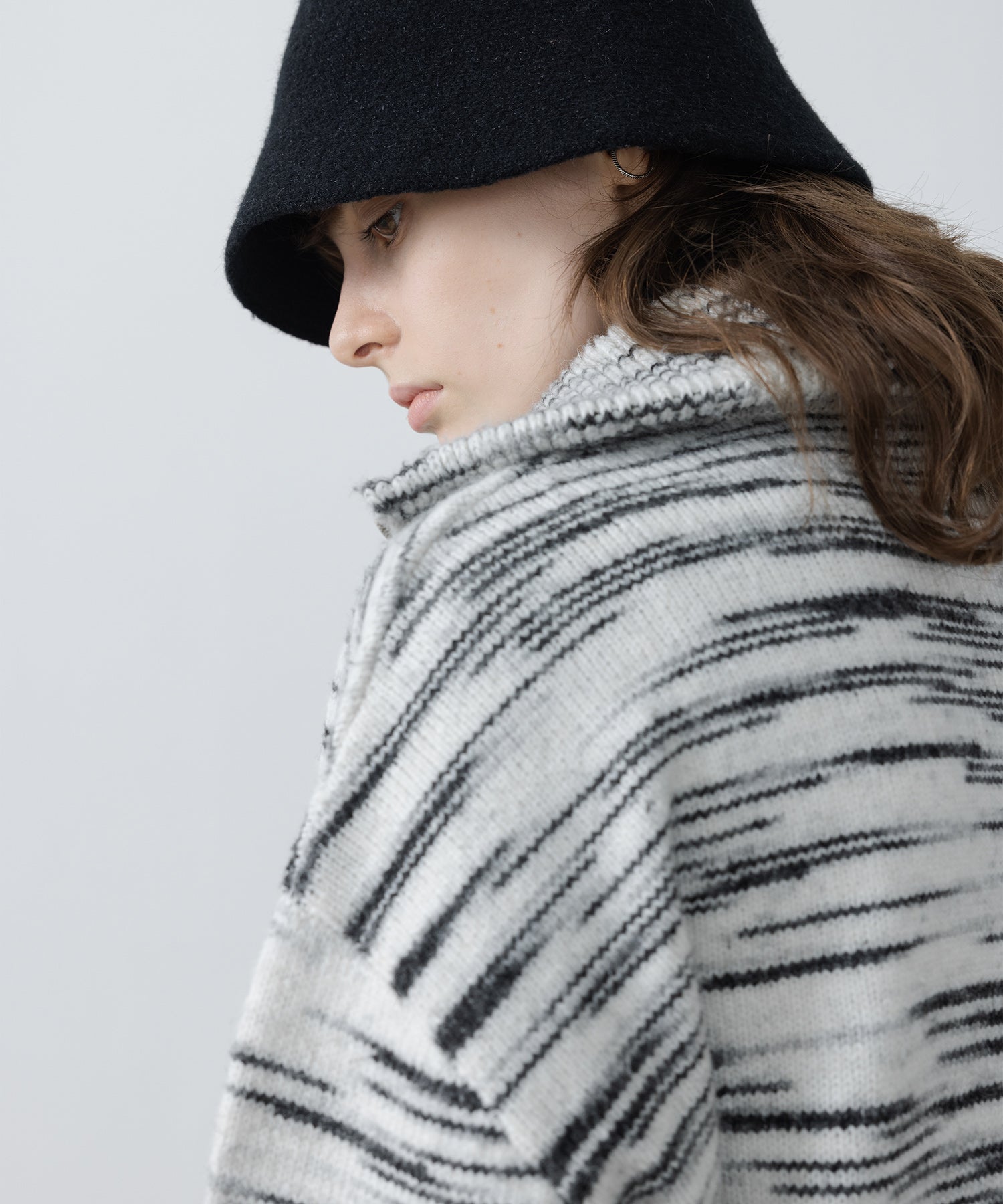 Half-Zip Oversized Polo Knit Pullover