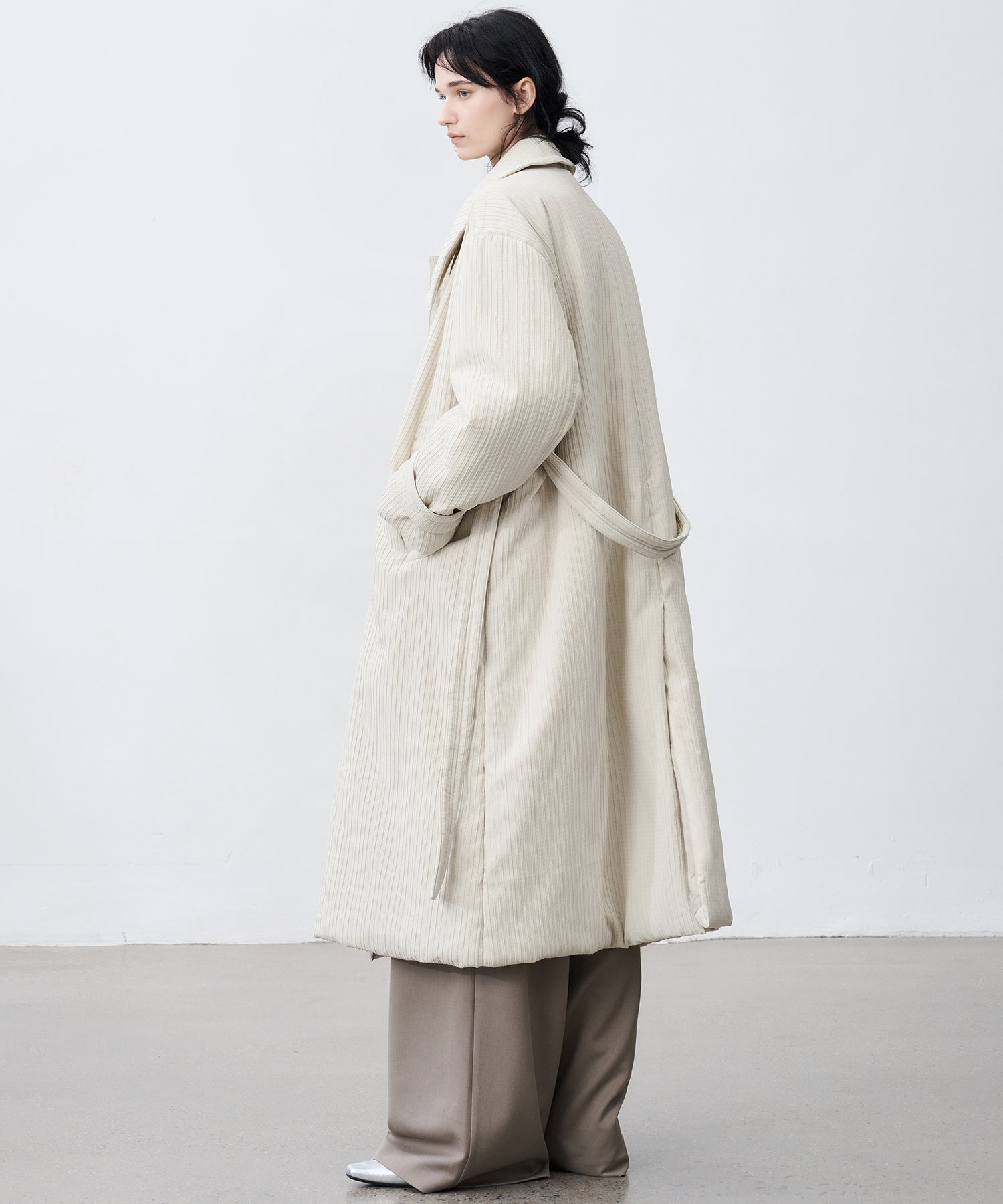 Stand Collar Oversized Long Cotton Coat