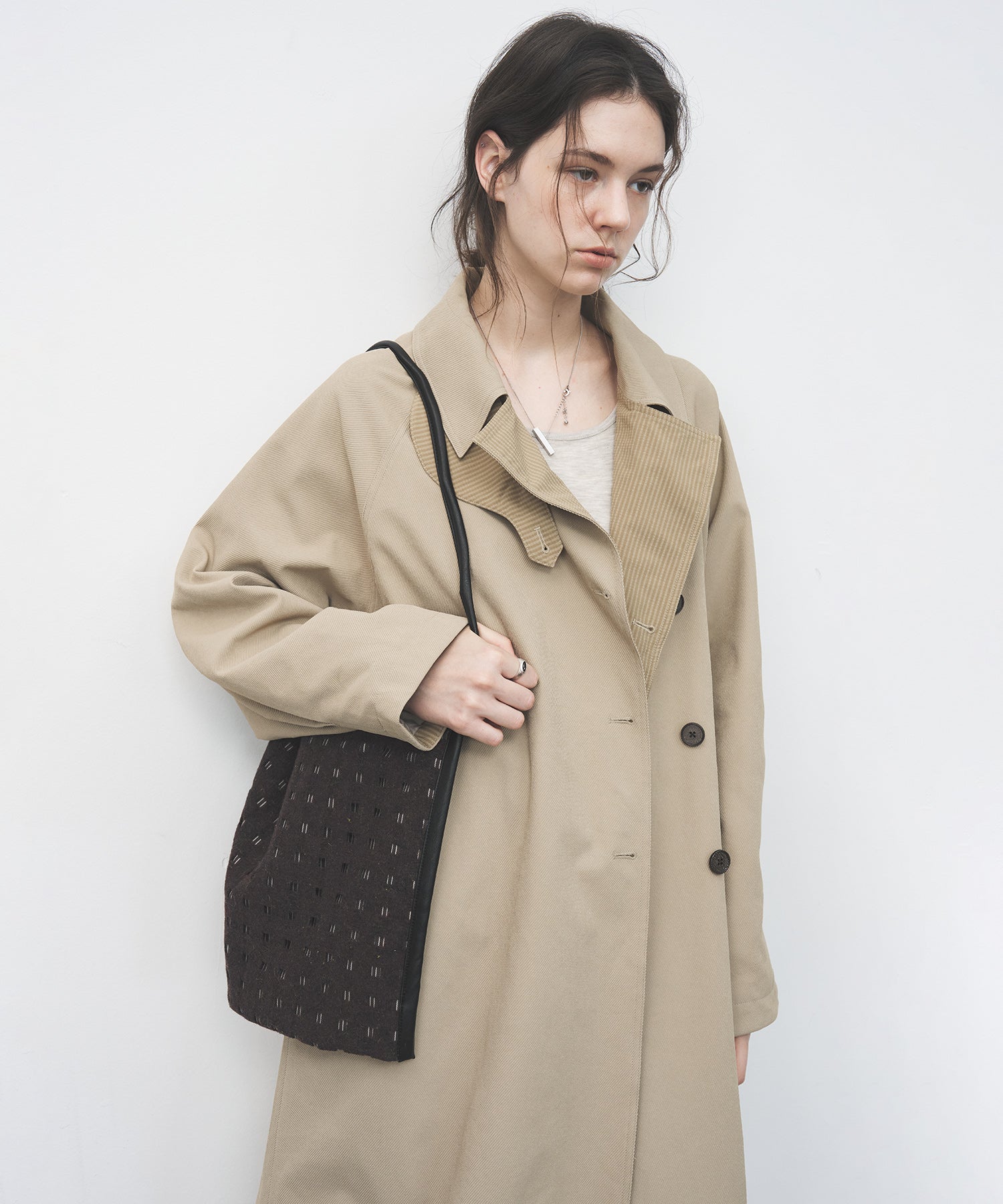 Structured Raglan Trench Coat – Oversized Fit