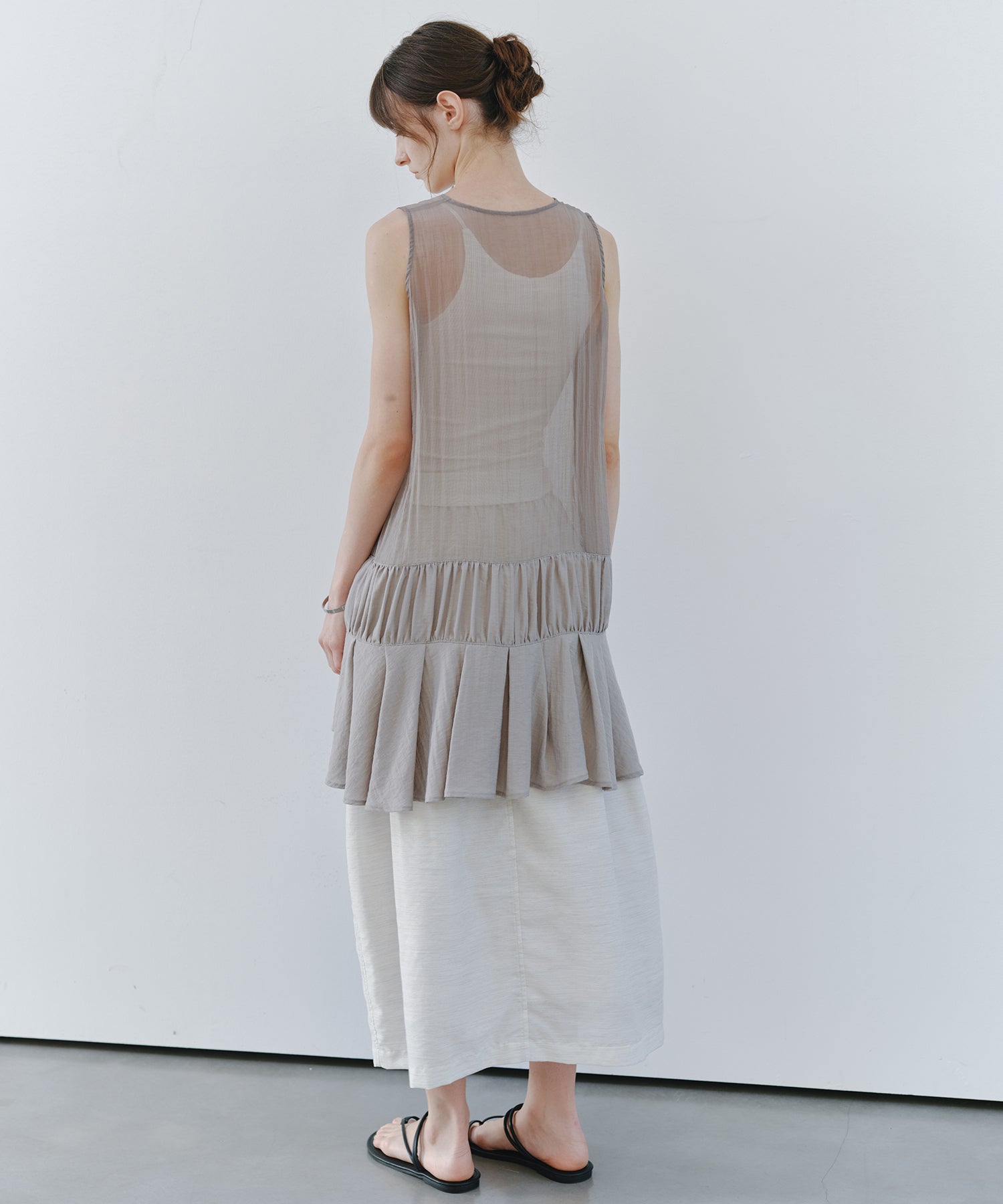 「7月上旬~中旬出荷」Linen-Like Balloon Skirt