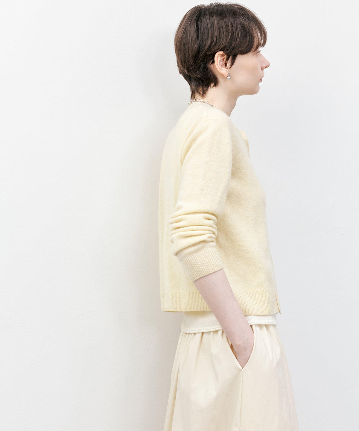 Classic Crew Neck Knit Cardigan