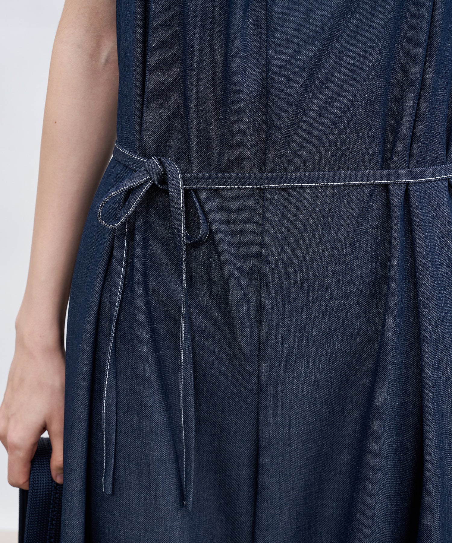 Lightweight Denim-Style Wide Leg Jumpsuit