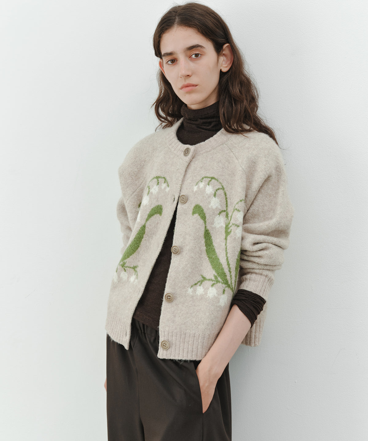 「10月下旬出荷予定」Lily of the Valley Jacquard Knit Cardigan