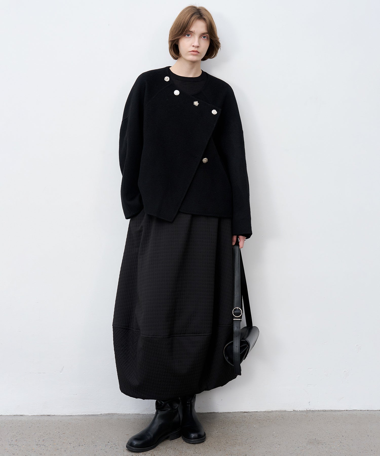 100% Wool Multi-Button Double-Face Short Coat