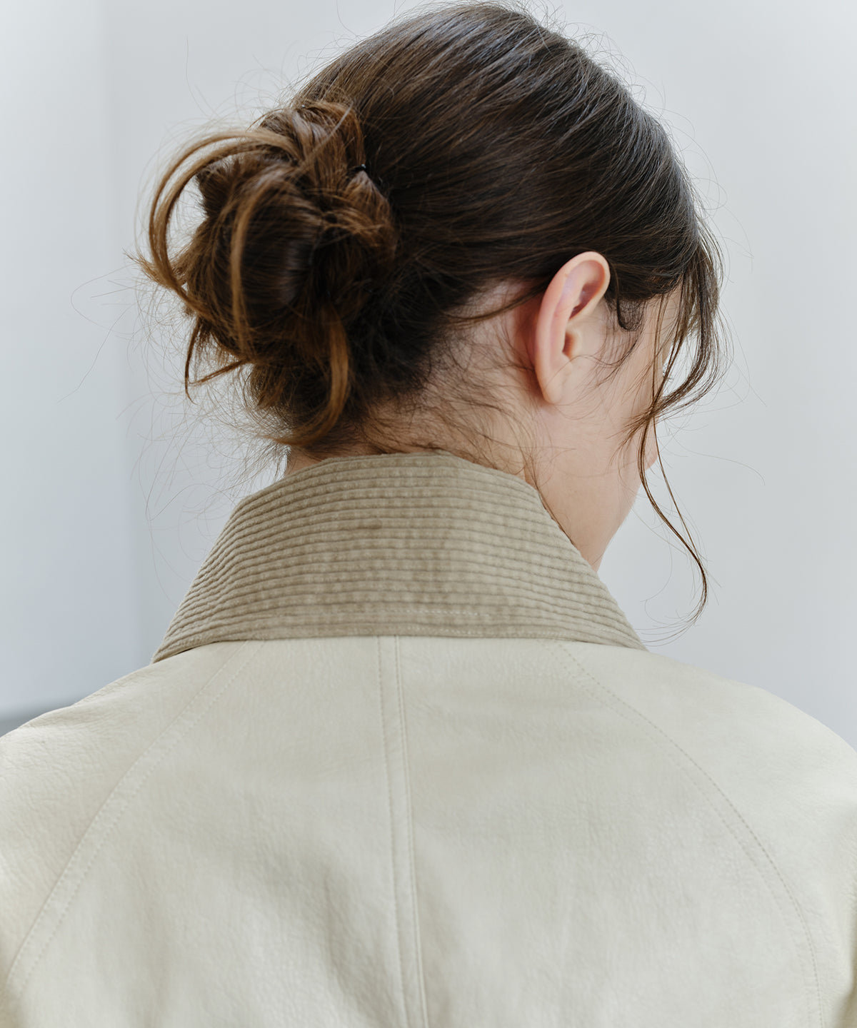 「10月下旬出荷予定」Corduroy Collar Docking Short Blouson Jacket