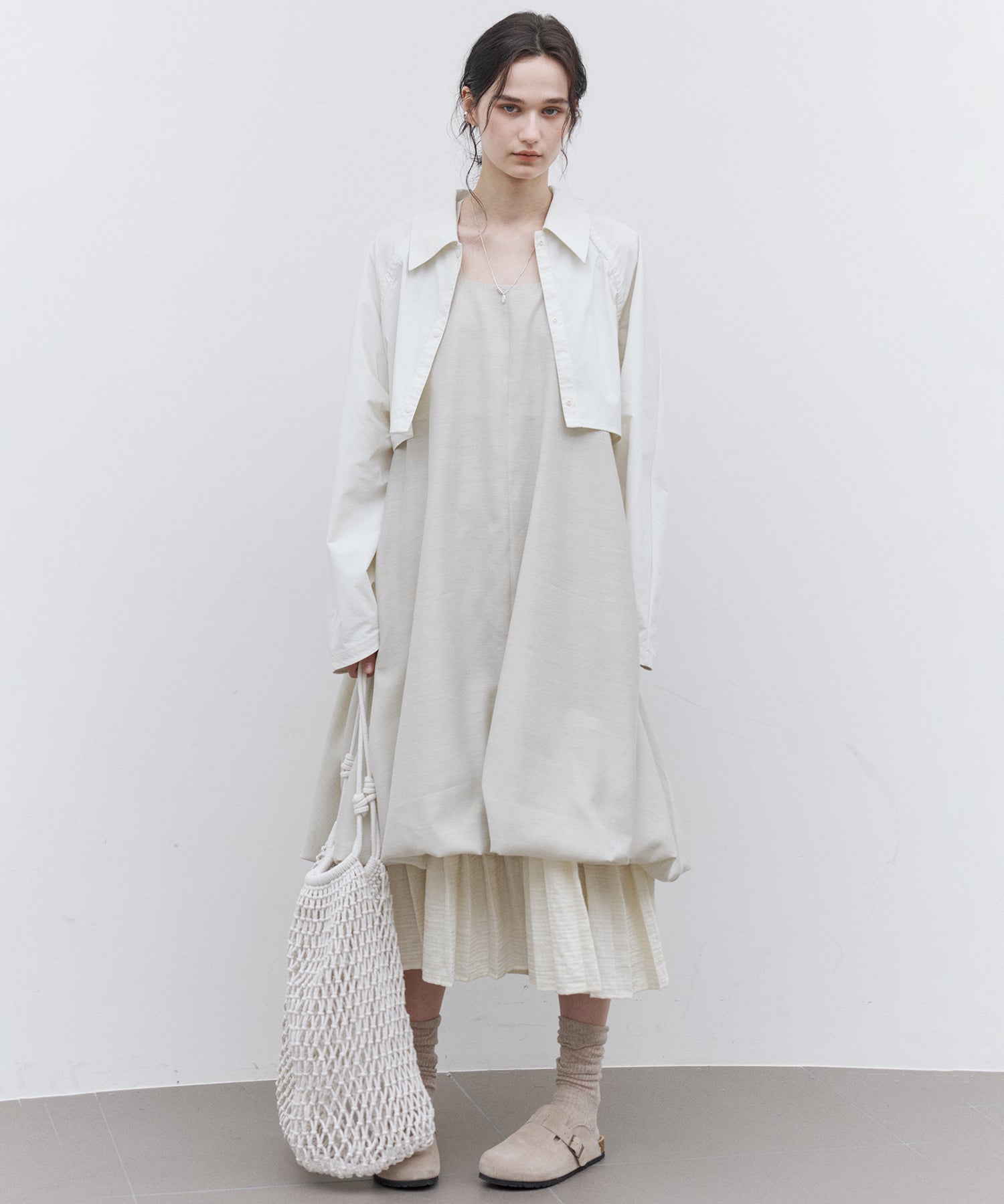 UPF50+ Cropped UV Shirt Jacket with Back Drawstring