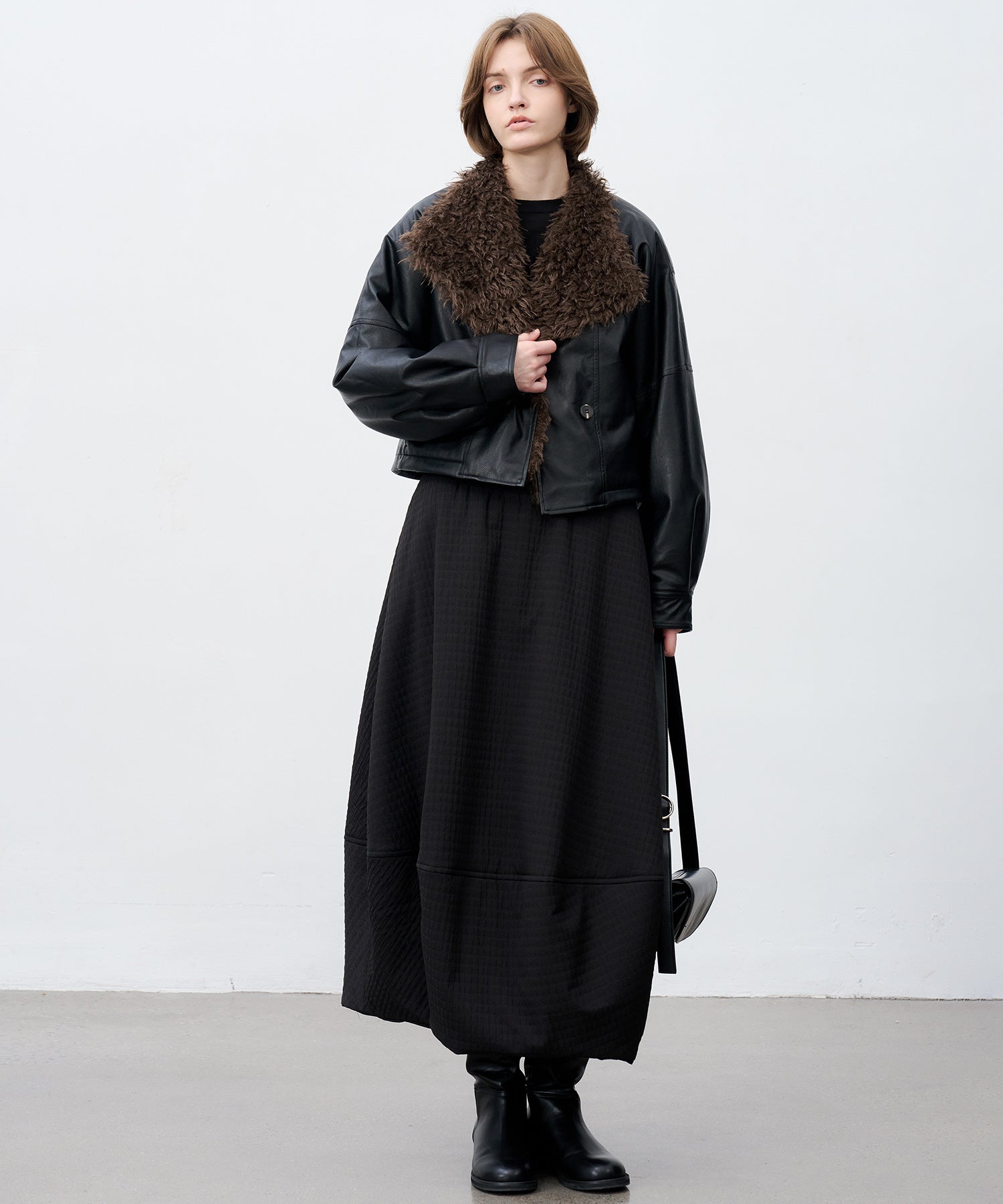 Jacquard Quilted Balloon Skirt