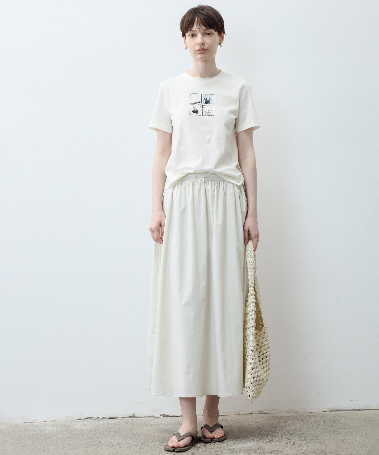 UPF50+ Drawstring Gathered Skirt