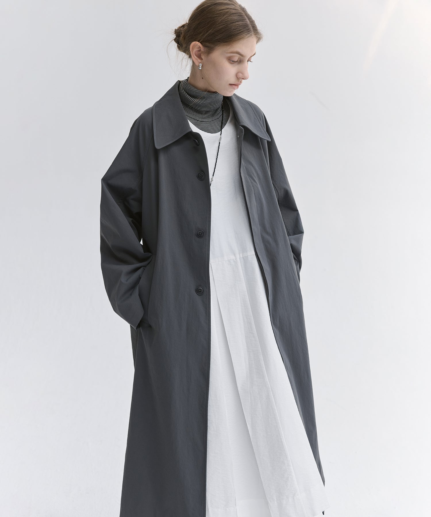 Tucked Sleeveless Long Dress