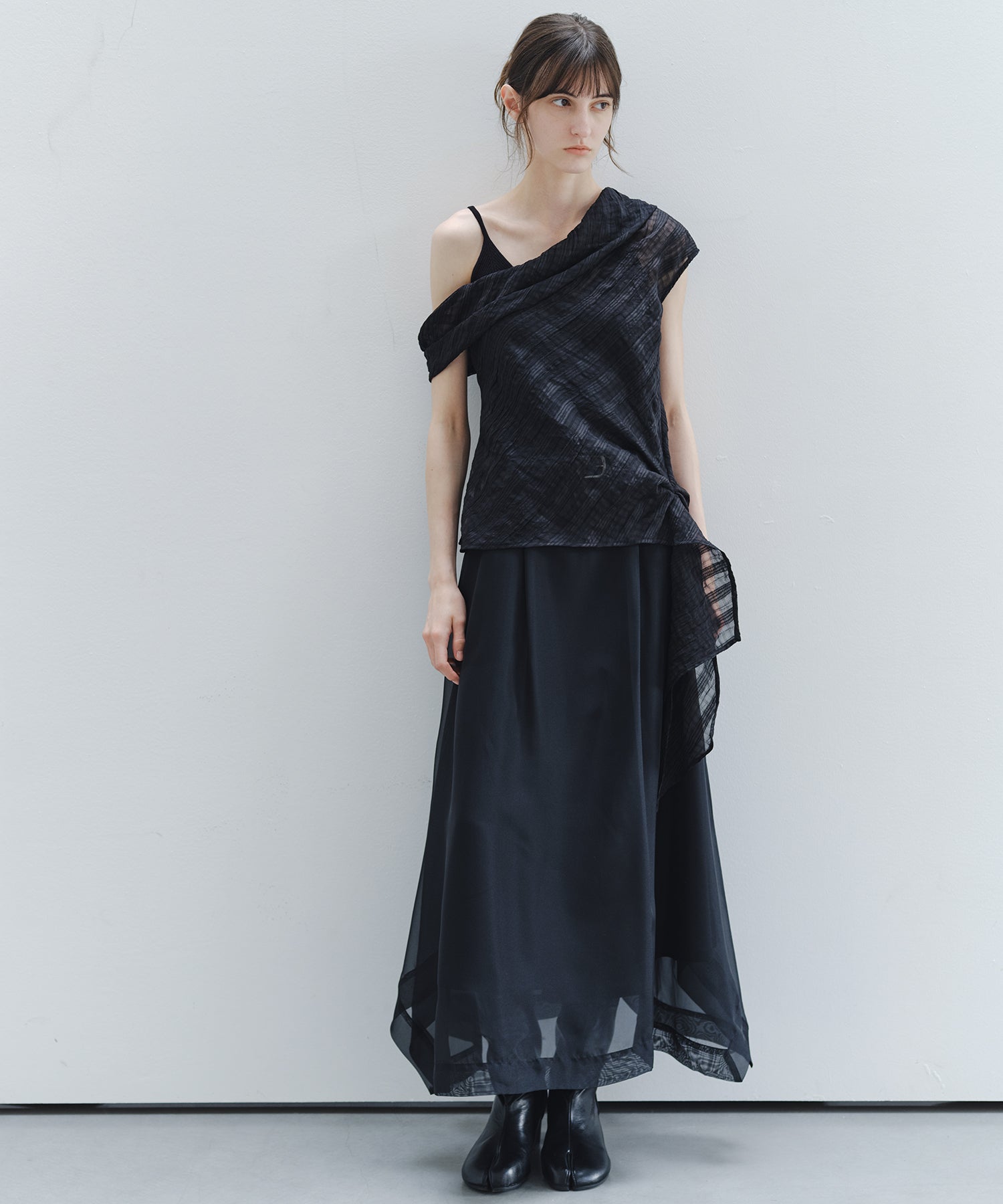 「6月上旬~中旬出荷」Organza Layered Long Skirt