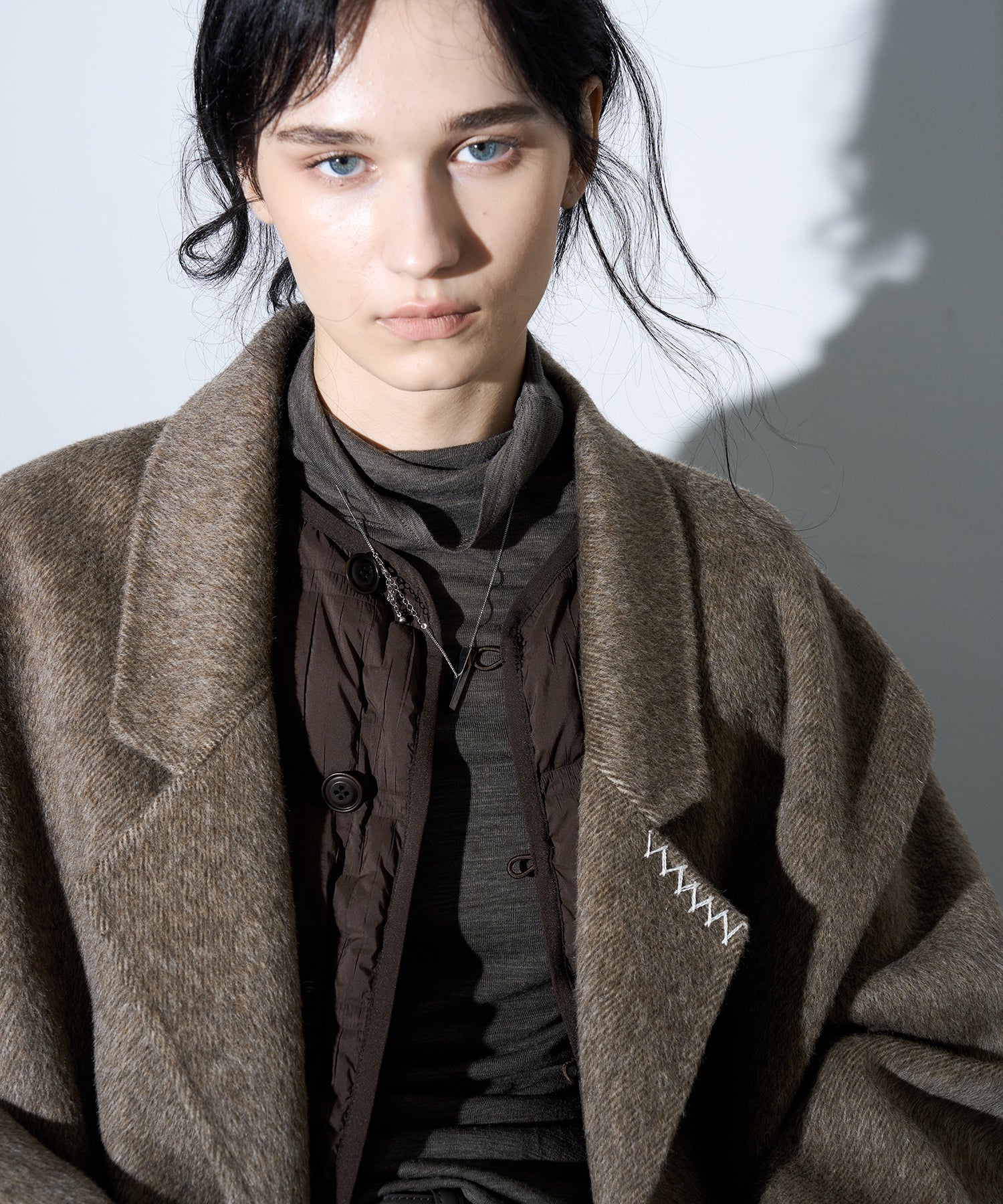 100% Wool Double-Face Long Lapel Overcoat