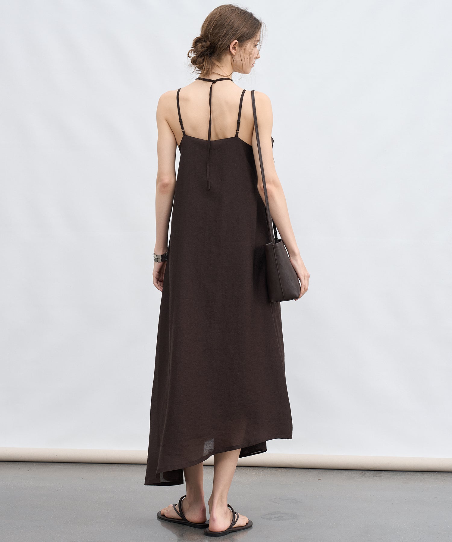 「6月上旬~中旬出荷」Asymmetrical Layered Cami Dress