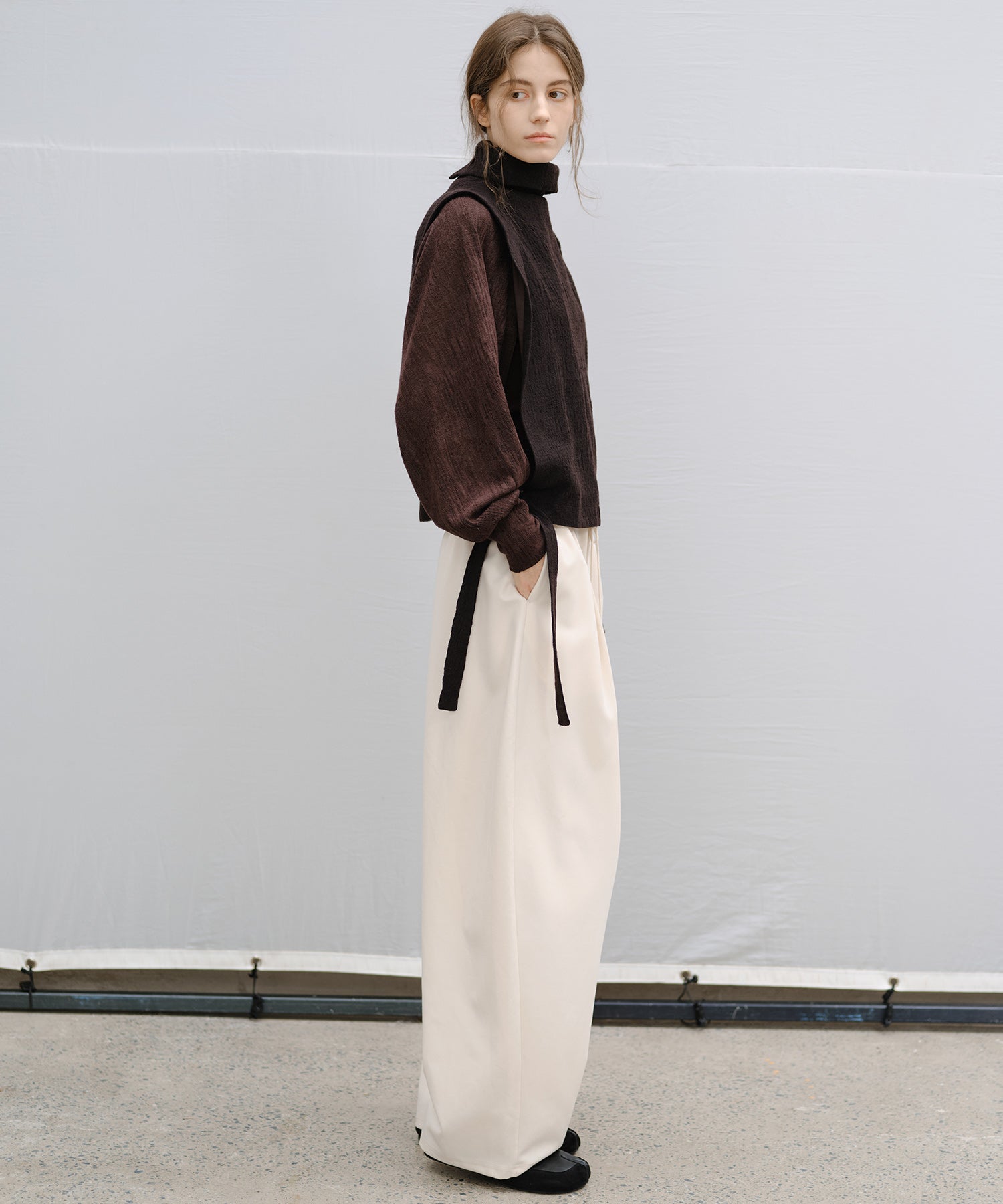 "Shipping from late February to early March" Textured Sheer Bolero Cardigan