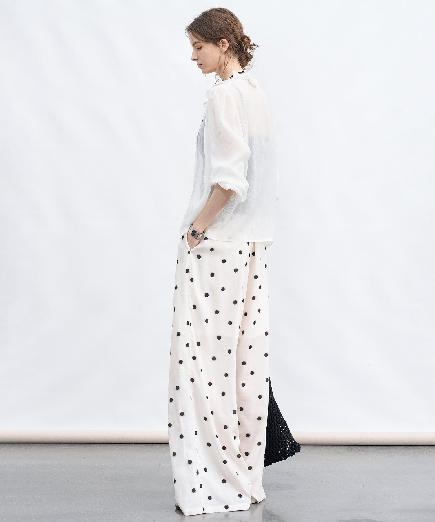 「6月上旬~中旬出荷」Polka Dot Wide Pants
