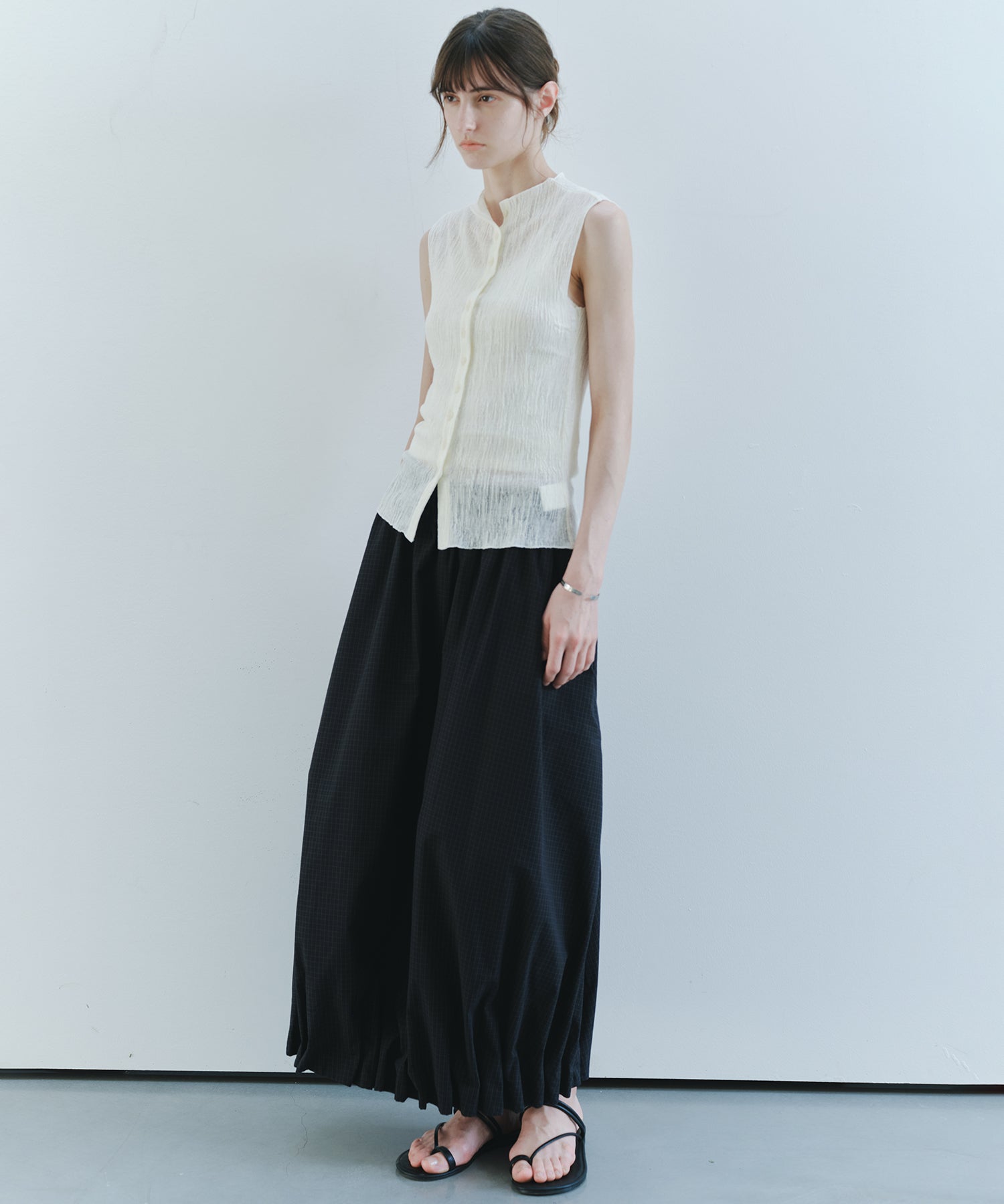 「7月上旬~中旬出荷」Tucked Balloon Hem Maxi Skirt
