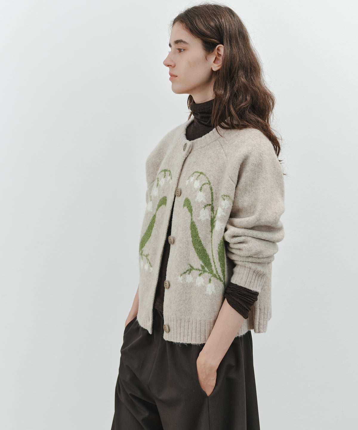 「10月下旬出荷予定」Lily of the Valley Jacquard Knit Cardigan