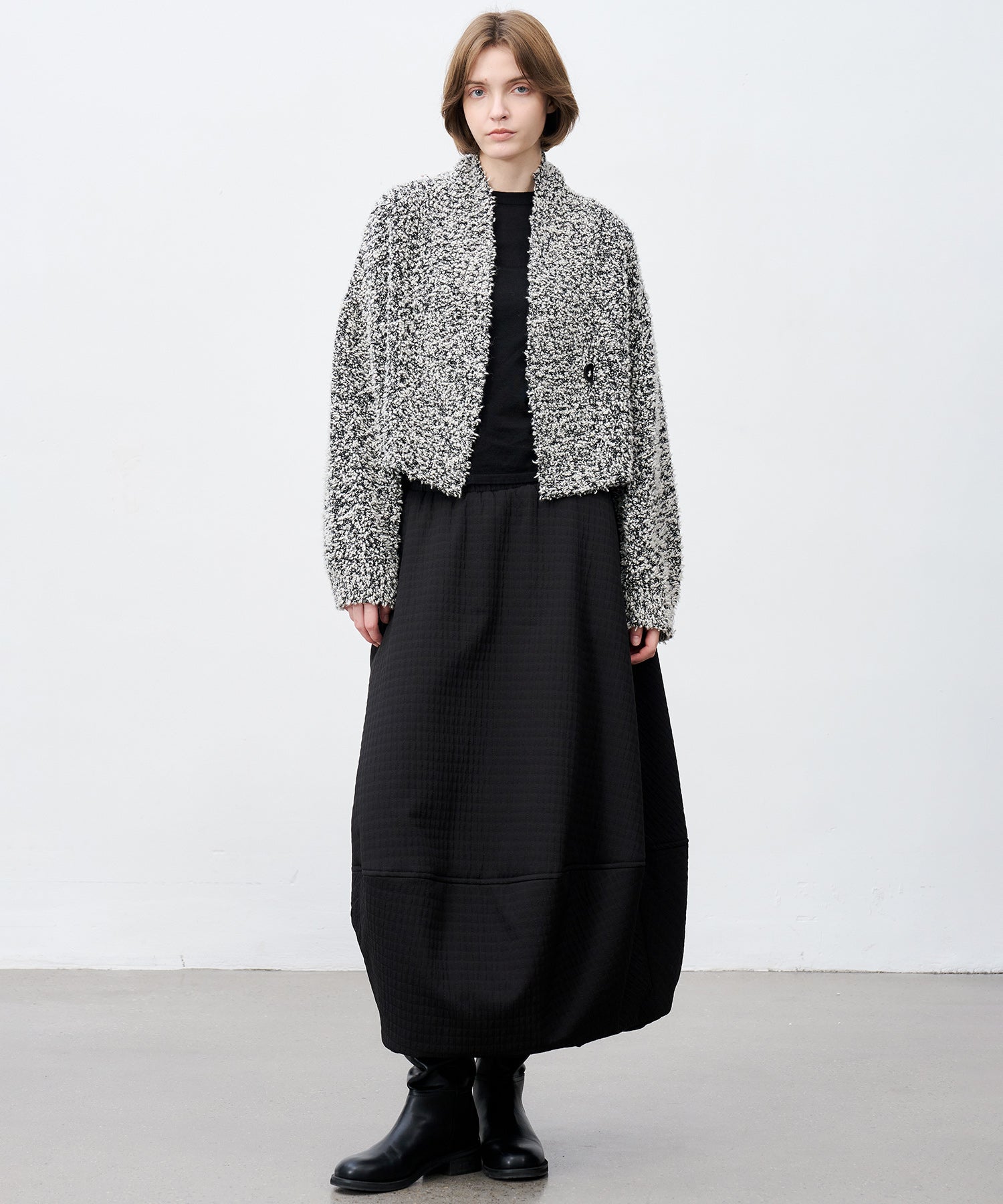 Jacquard Quilted Balloon Skirt