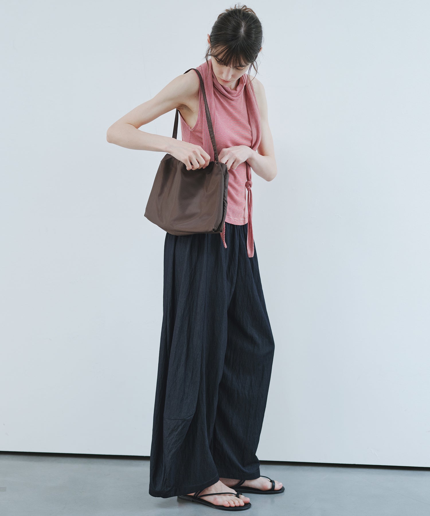 「6月上旬~中旬出荷」Nuanced Draped Wide Pants